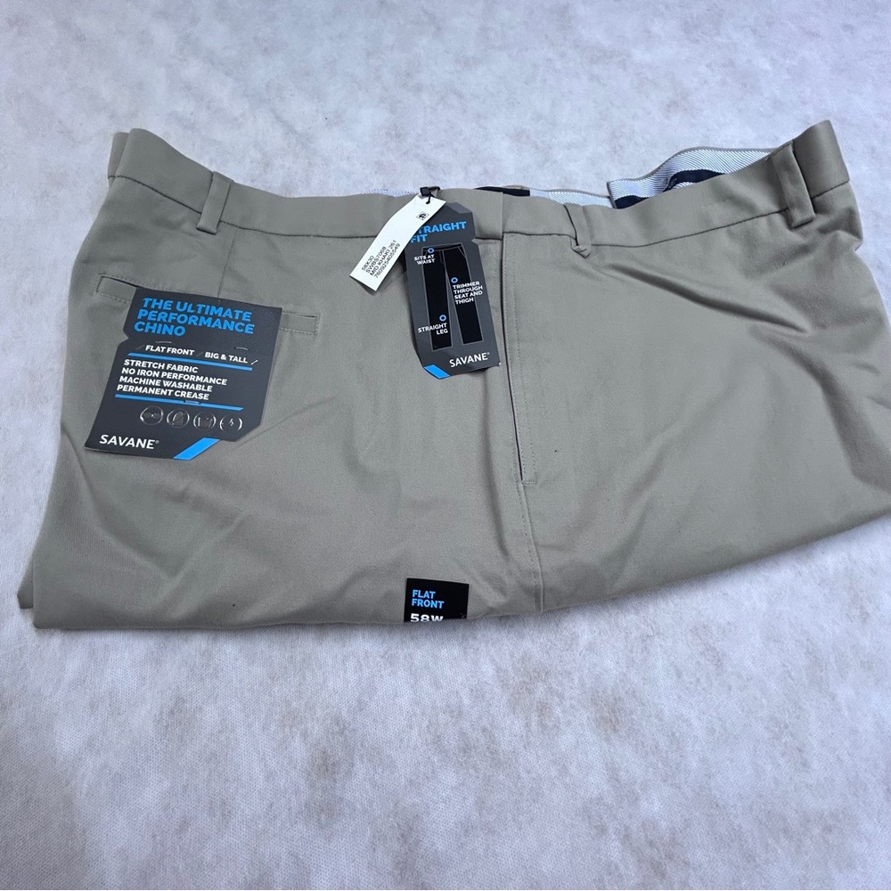 Savane Tan Chinos Lightweight Cotton‎ Blend